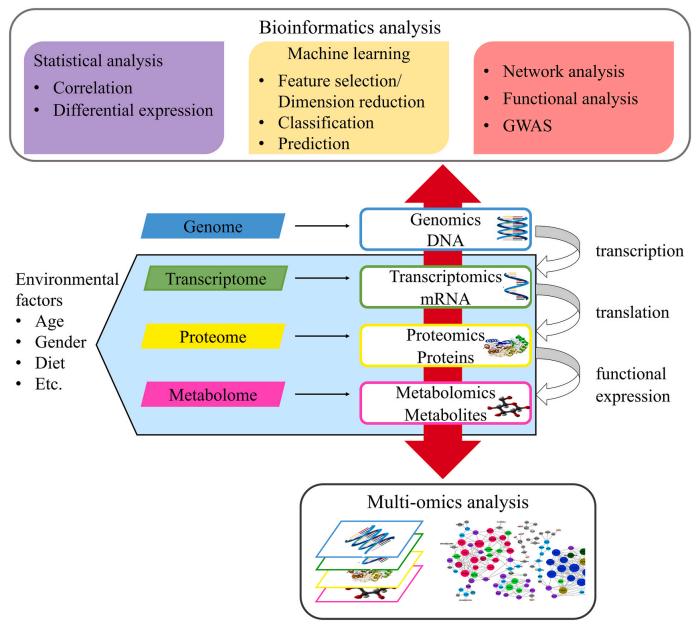 Fig.1 Bioinformatics analysis for omics data.
